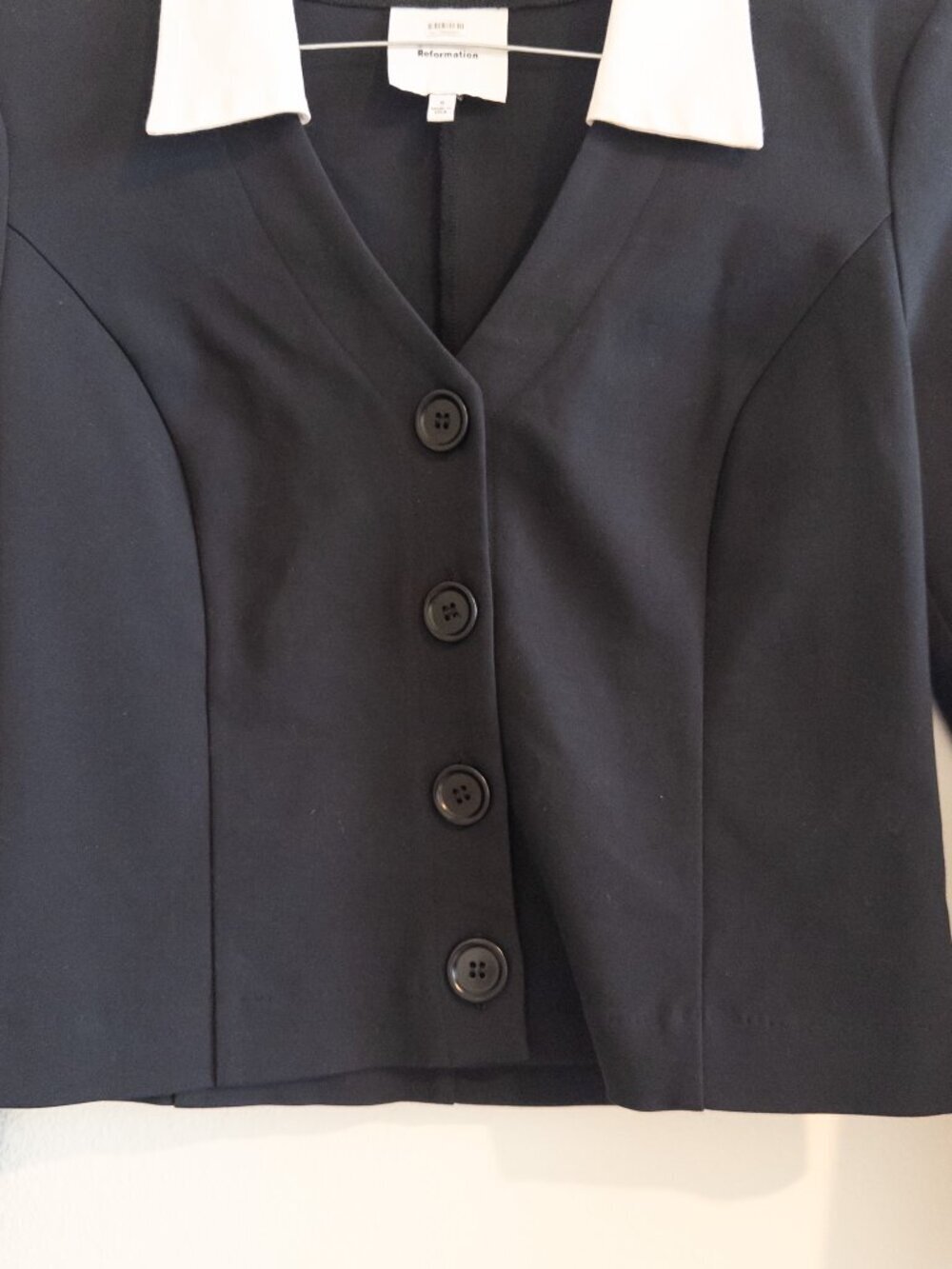Reformation Pia Knit Top with Stretch in Black Size Small - Picture 6 of 8